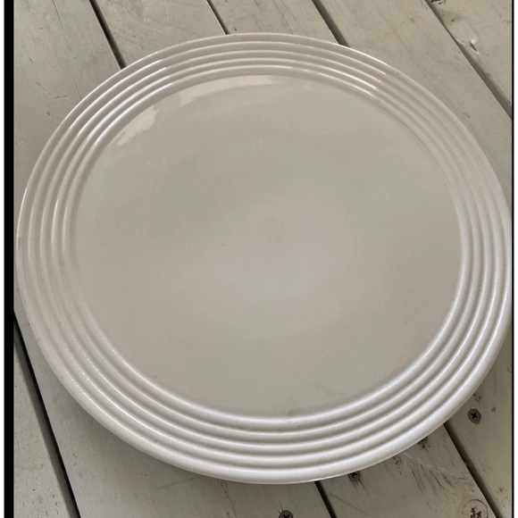 Pampered Chef Kitchen Pampered Chef 3 Round Platter Serving Plate Cream Glazed Stoneware